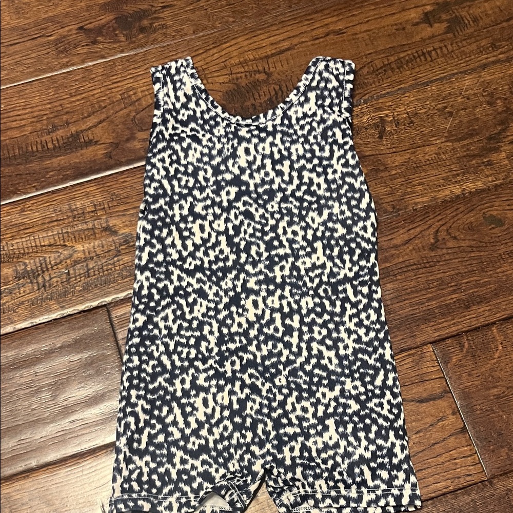 Old Navy Navy and White Patterned Bodysuit